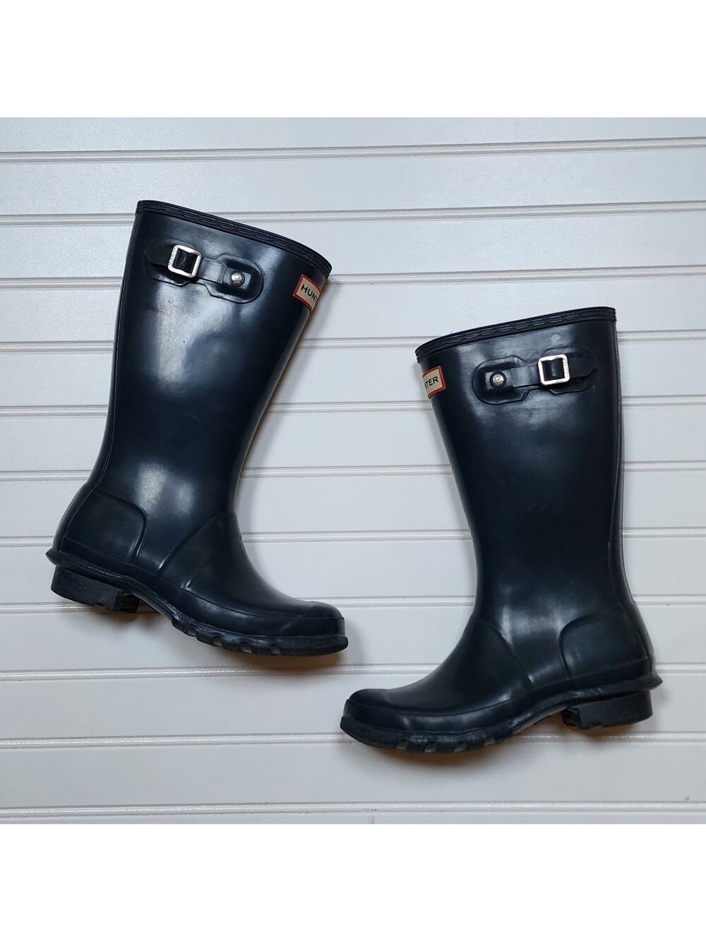 Hunter Youth Original Waterproof Navy Rain Boots Size 3B/4G